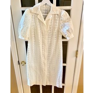 Handmade One of a Kind Ivory Eyelet Coverup